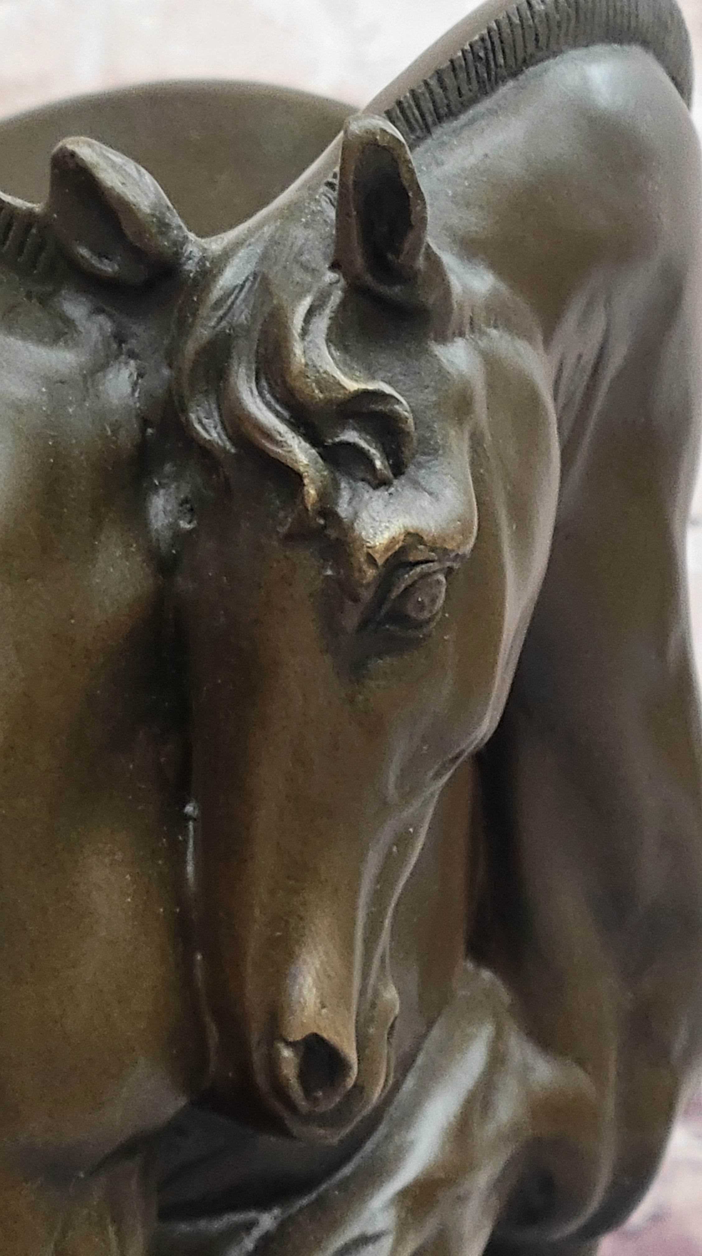Bronze Vase with Sculpted Horses – Equestrian Art