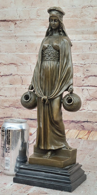 Aldo Vitaleh Water Carrier – Bronze Sculpture on Marble Base