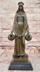 Aldo Vitaleh Water Carrier – Bronze Sculpture on Marble Base