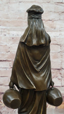 Aldo Vitaleh Water Carrier – Bronze Sculpture on Marble Base