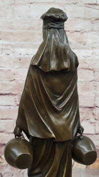 Aldo Vitaleh Water Carrier – Bronze Sculpture on Marble Base
