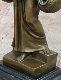 Aldo Vitaleh Water Carrier – Bronze Sculpture on Marble Base