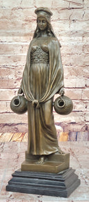 Aldo Vitaleh Water Carrier – Bronze Sculpture on Marble Base