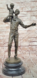 Signed Original Aldo Vitaleh Father and Son Bronze Statue Sculpture Artwork Home Decor