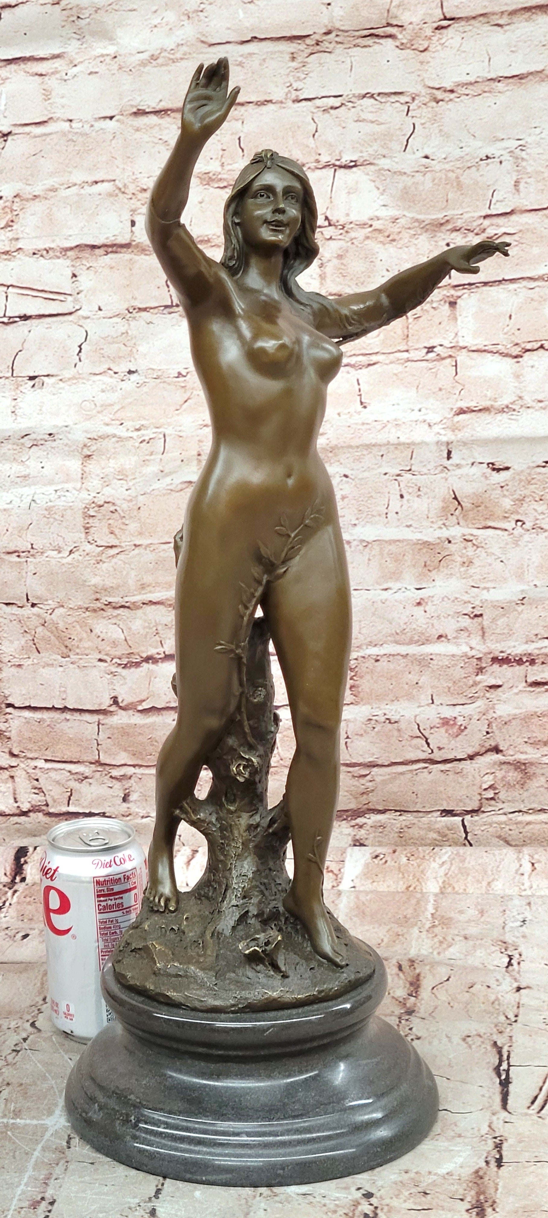 Venus Goddess of Love Bronze Statue Sculpture Signed Original Cesaro Decor
