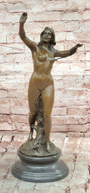 Venus Goddess of Love Bronze Statue Sculpture Signed Original Cesaro Decor