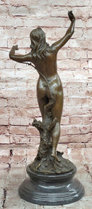 Venus Goddess of Love Bronze Statue Sculpture Signed Original Cesaro Decor