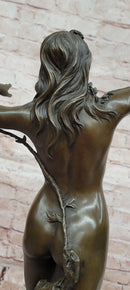 Venus Goddess of Love Bronze Statue Sculpture Signed Original Cesaro Decor
