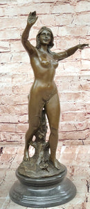 Venus Goddess of Love Bronze Statue Sculpture Signed Original Cesaro Decor
