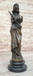 Bronze Fortuna Roman Goddess of Luck Lady Tykhe on Marble Base