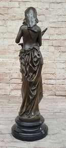 Bronze Fortuna Roman Goddess of Luck Lady Tykhe on Marble Base