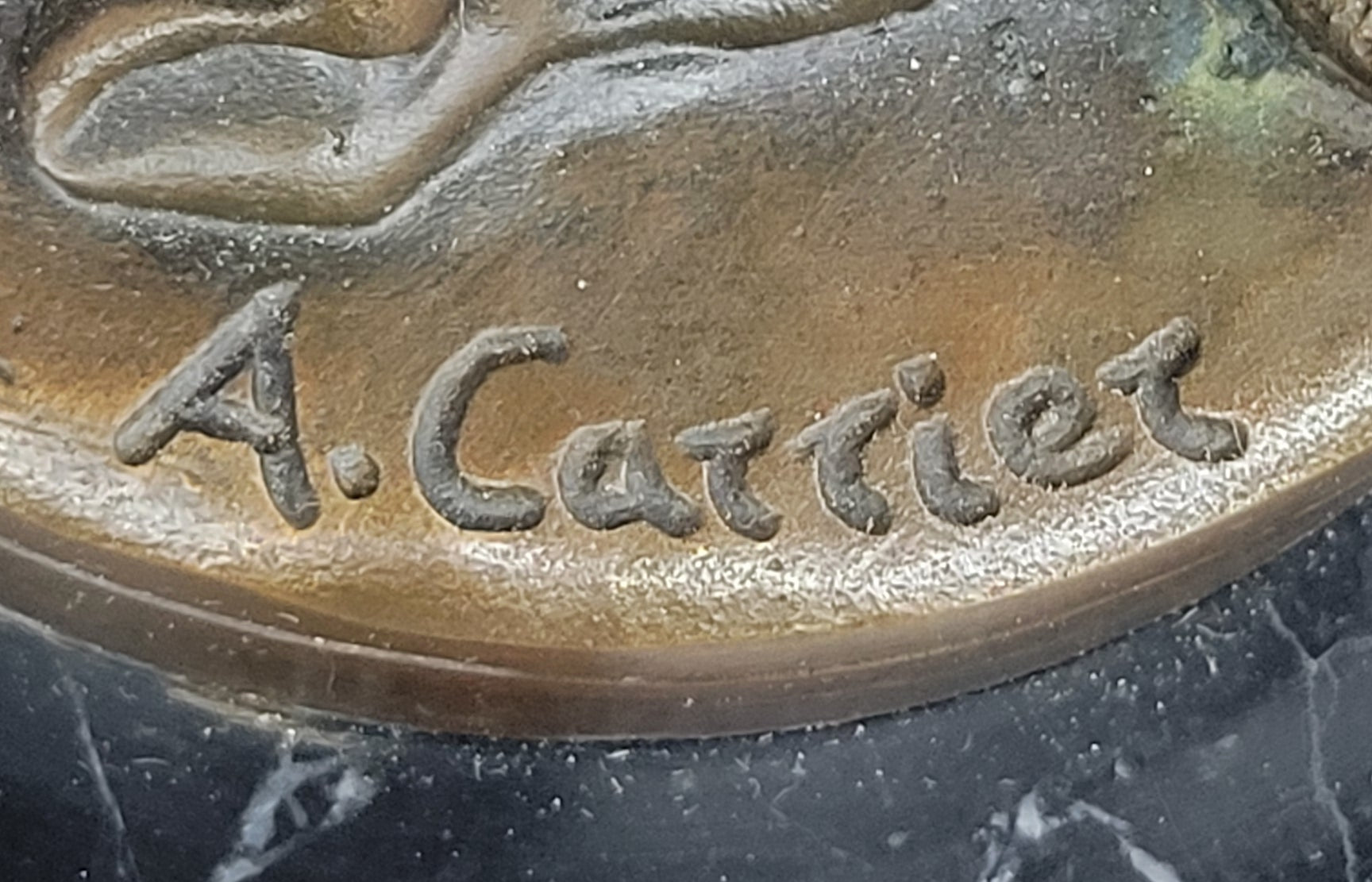 Bronze Fortuna Roman Goddess of Luck Lady Tykhe on Marble Base