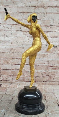 Art Deco statue1920 Style by Demetre Chiparus Genuine Bronze Sculpture