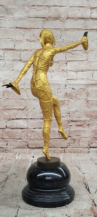 Art Deco statue1920 Style by Demetre Chiparus Genuine Bronze Sculpture