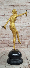 Art Deco statue1920 Style by Demetre Chiparus Genuine Bronze Sculpture