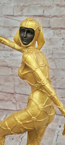 Art Deco statue1920 Style by Demetre Chiparus Genuine Bronze Sculpture