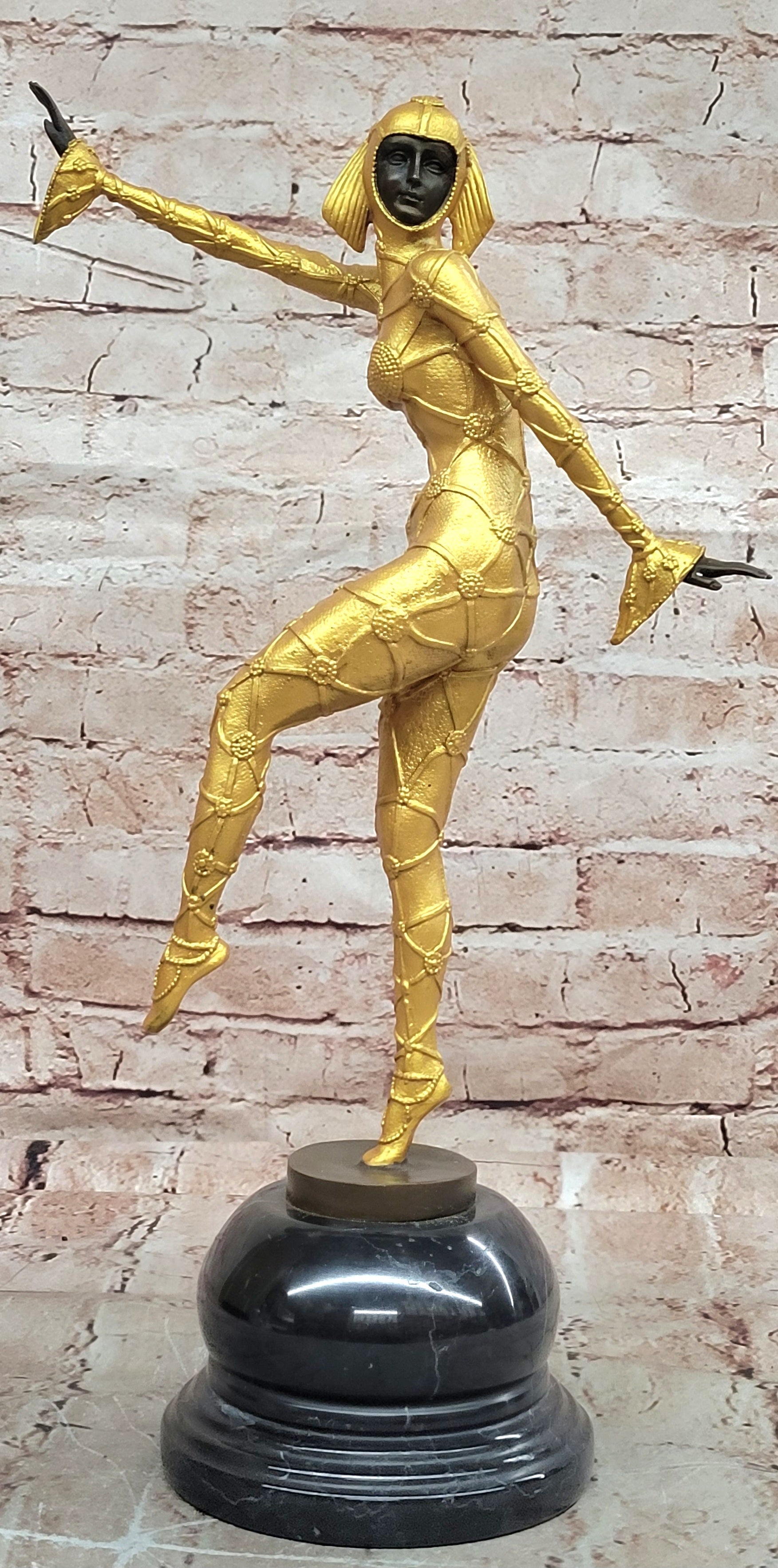 Art Deco statue1920 Style by Demetre Chiparus Genuine Bronze Sculpture