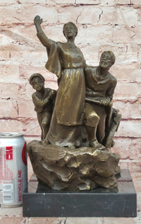 Village Family Bronze Statues and Figurine Artwork Metal Sculpture by Mavchi