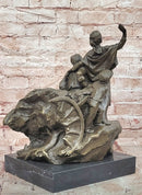 Village Family Bronze Statues and Figurine Artwork Metal Sculpture by Mavchi
