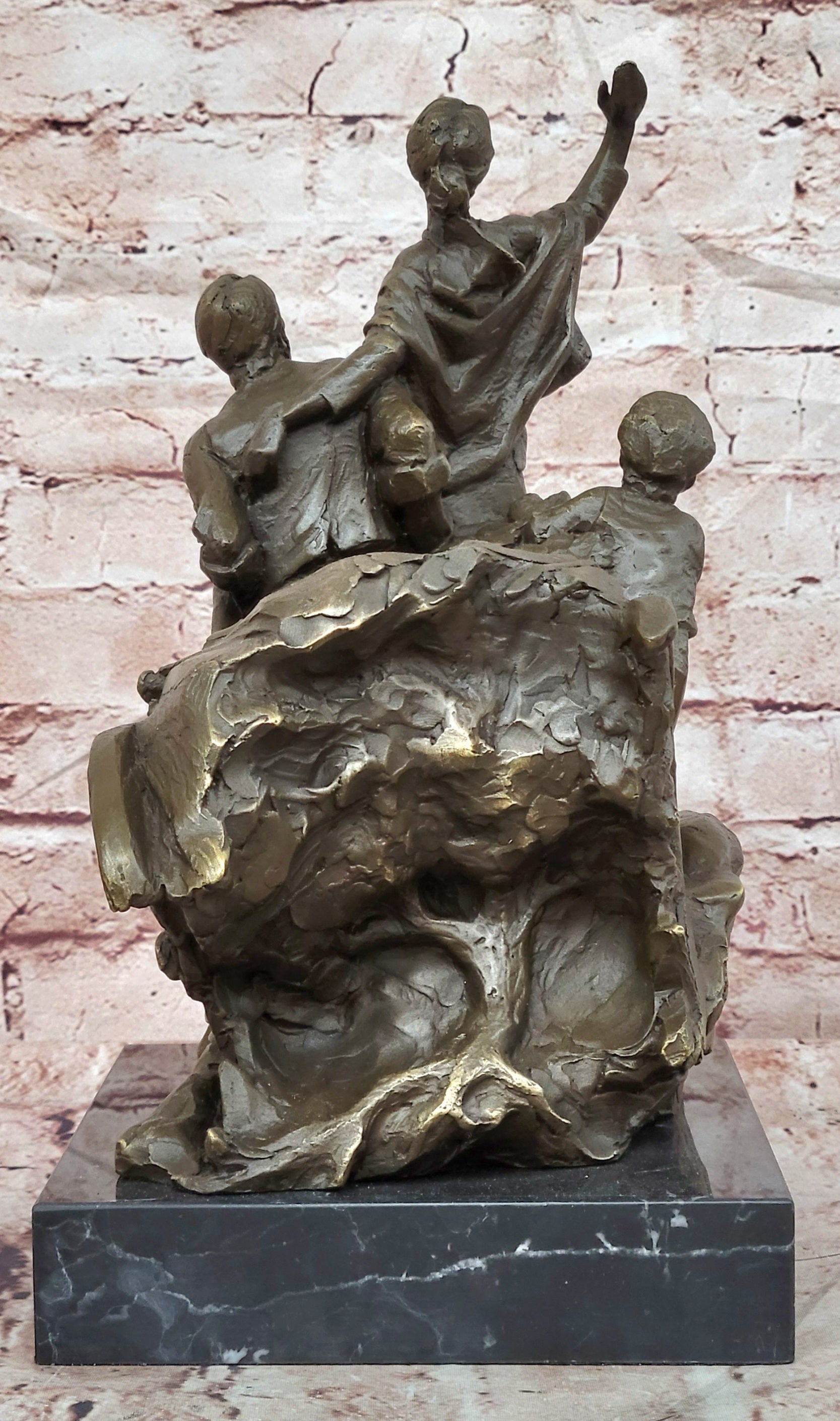 Village Family Bronze Statues and Figurine Artwork Metal Sculpture by Mavchi