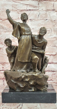 Village Family Bronze Statues and Figurine Artwork Metal Sculpture by Mavchi