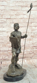 Signed Original Jean Patoue a Celtic Warrior Genuine Bronze Sculpture Statue