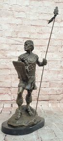Signed Original Jean Patoue a Celtic Warrior Genuine Bronze Sculpture Statue