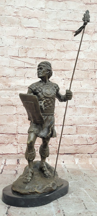 Signed Original Jean Patoue a Celtic Warrior Genuine Bronze Sculpture Statue