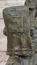 Signed Original Jean Patoue a Celtic Warrior Genuine Bronze Sculpture Statue