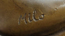 Nude Crouching Sexy Girl Hot Cast Bronze Sculpture by Milo on Marble Base
