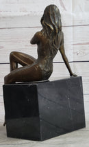 Signed Artwork by Italian Artist Mavchi Nude Naked Bronze Sculpture