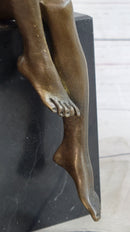 Signed Artwork by Italian Artist Mavchi Nude Naked Bronze Sculpture