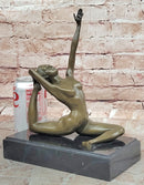 Signed Milo European Bronze Art Deco Nude Female Erotic Artwork