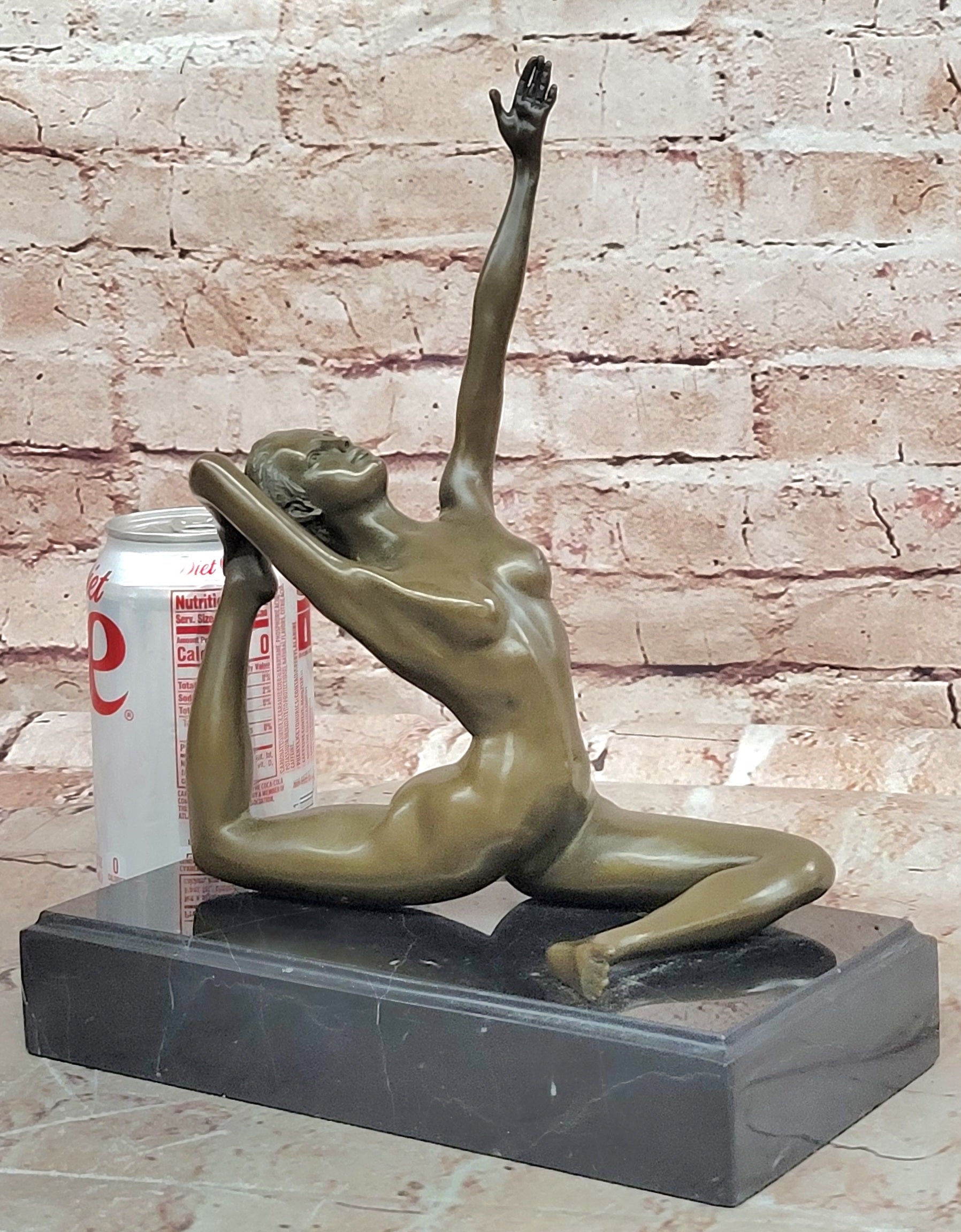 Signed Milo European Bronze Art Deco Nude Female Erotic Artwork