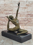 Signed Milo European Bronze Art Deco Nude Female Erotic Artwork