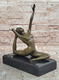 Signed Milo European Bronze Art Deco Nude Female Erotic Artwork