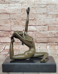 Signed Milo European Bronze Art Deco Nude Female Erotic Artwork