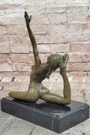 Signed Milo European Bronze Art Deco Nude Female Erotic Artwork