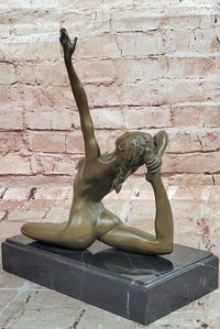 Signed Milo European Bronze Art Deco Nude Female Erotic Artwork