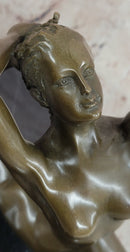 Signed Milo European Bronze Art Deco Nude Female Erotic Artwork