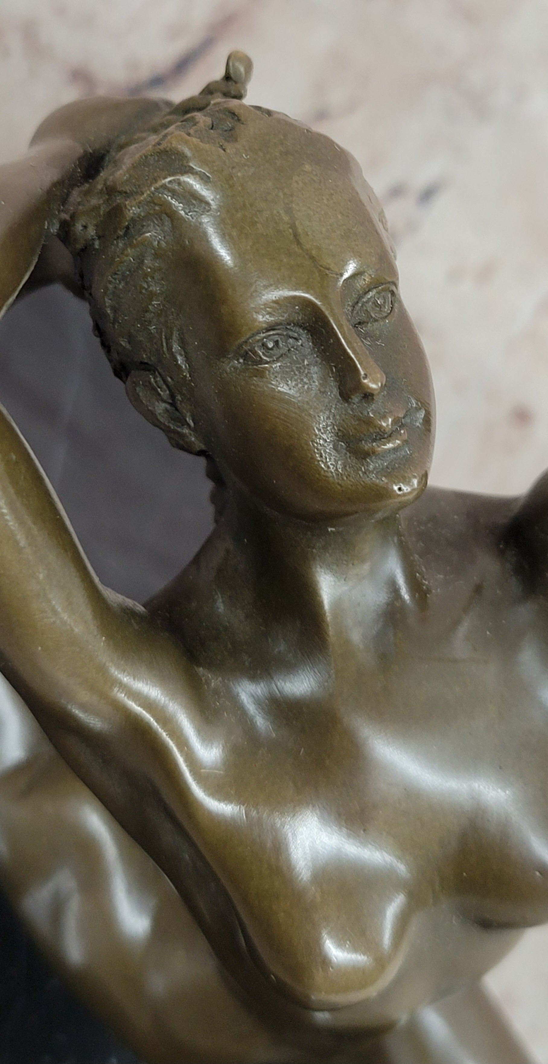 Signed Milo European Bronze Art Deco Nude Female Erotic Artwork