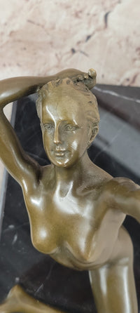 Signed Milo European Bronze Art Deco Nude Female Erotic Artwork