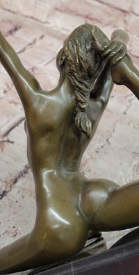 Signed Milo European Bronze Art Deco Nude Female Erotic Artwork