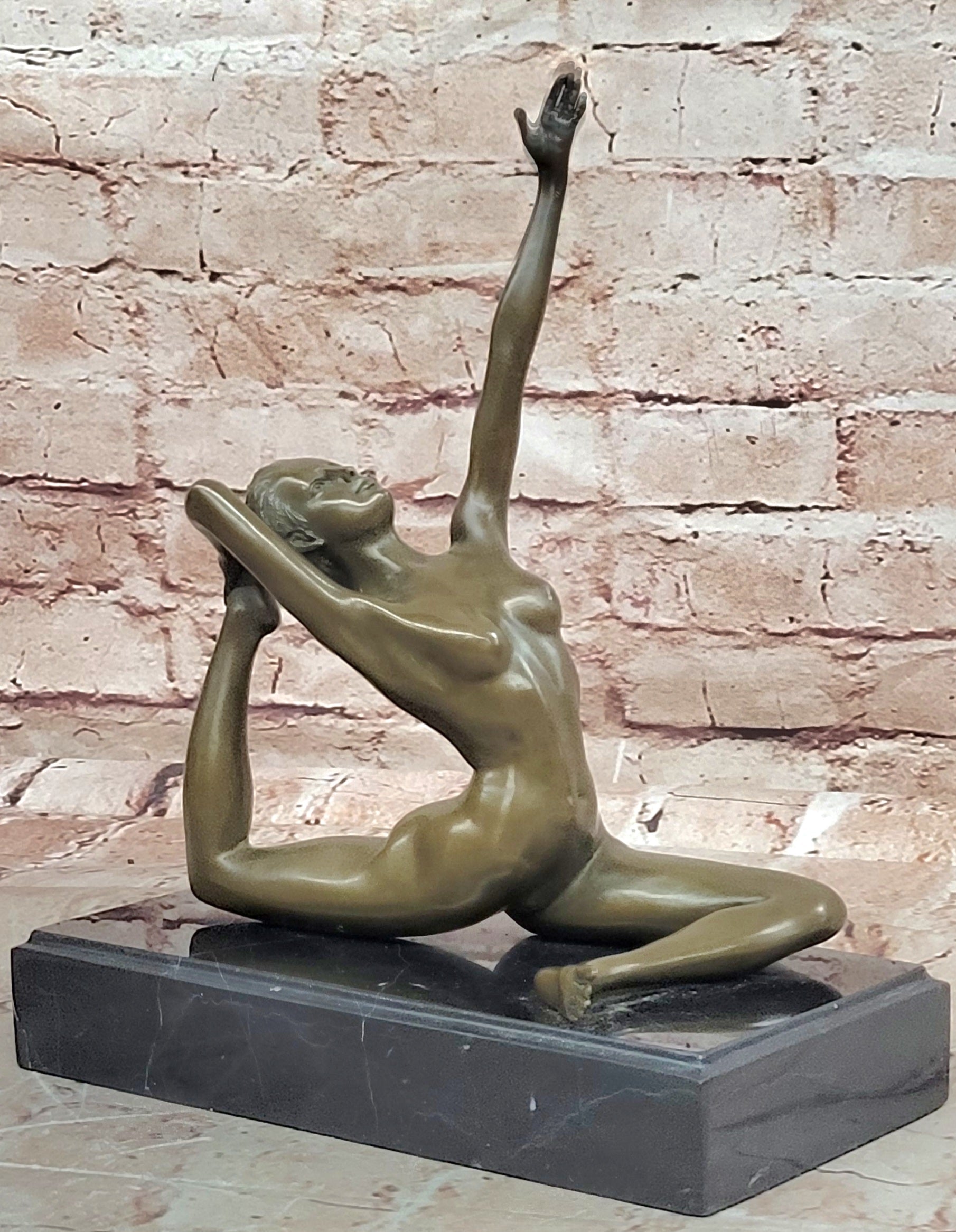 Signed Milo European Bronze Art Deco Nude Female Erotic Artwork