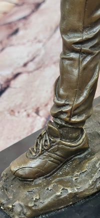 Baseball Pitcher Bronze Statue and Sculpture Kid Figurines Handmade Decor