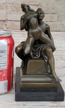 Erotic Bronze Statue Sculpture Couple Having Sex Reverse Cowgirl on Chair 7" x "5