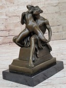 Erotic Bronze Statue Sculpture Couple Having Sex Reverse Cowgirl on Chair 7" x "5