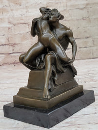 Erotic Bronze Statue Sculpture Couple Having Sex Reverse Cowgirl on Chair 7" x "5