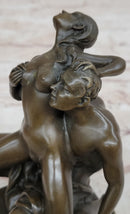 Erotic Bronze Statue Sculpture Couple Having Sex Reverse Cowgirl on Chair 7" x "5