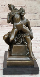 Erotic Bronze Statue Sculpture Couple Having Sex Reverse Cowgirl on Chair 7" x "5